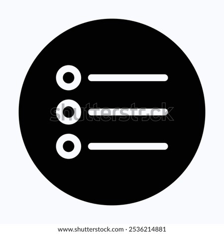 Catalogue Icon, Bullet Point, Open Menu, Index Vector Icon, 