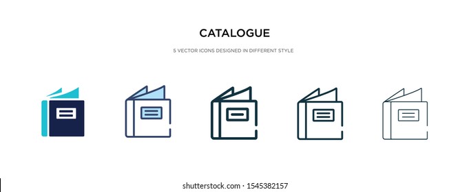 catalogue icon in different style vector illustration. two colored and black catalogue vector icons designed in filled, outline, line and stroke style can be used for web, mobile, ui