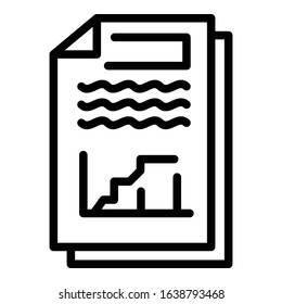 Catalogue icon. Outline catalogue vector icon for web design isolated on white background