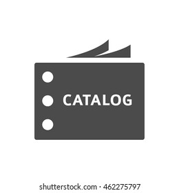 Catalogue Icon In Single Grey Color.