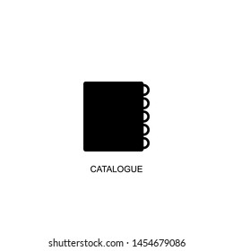 catalogue icon vector black design