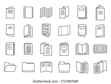 Catalogue icons set. Outline set of catalogue vector icons for web design isolated on white background - Shutterstock ID 1713587689
