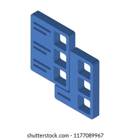 Catalogue isometric left top view 3D icon
