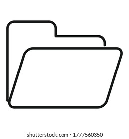 Catalogue paper folder icon. Outline catalogue paper folder vector icon for web design isolated on white background