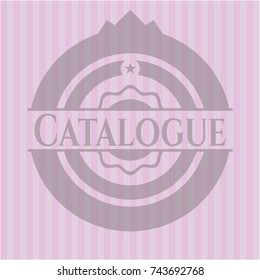 Catalogue realistic pink emblem