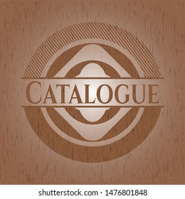 Catalogue retro wood emblem. Vector Illustration.
