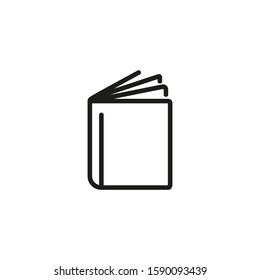 Outline catalogue icon isolated black Royalty Free Vector
