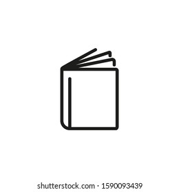 Catalogue Outline Vector Icon. Thin Line Black Catalogue Icon