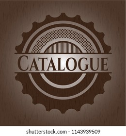 Catalogue vintage wooden emblem