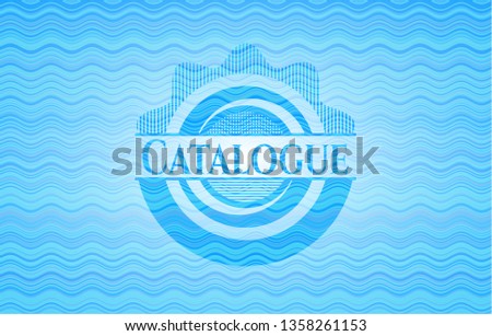 Catalogue water concept emblem background.