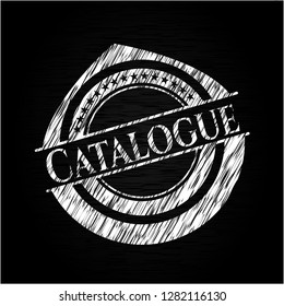 Catalogue written with chalkboard texture