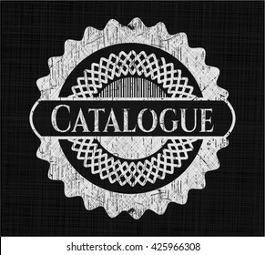 Catalogue written with chalkboard texture