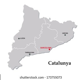 catalonia administrative map