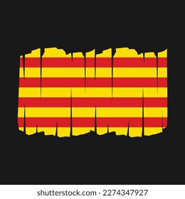 Catalonia Flag Brush Vector Illustration
