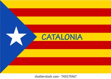 catalonia flag. catalan logo vector