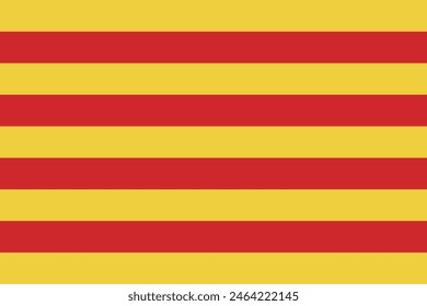 Catalonia flag. Flag of Catalonia. Flag icon. Standard color. Standard size. Rectangular flag. Computer illustration. Digital illustration. Vector illustration.