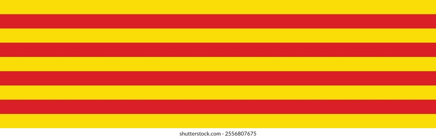 Catalonia flag long banner digital vector illustration