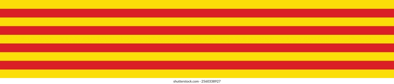 Catalonia flag long banner digital vector illustration