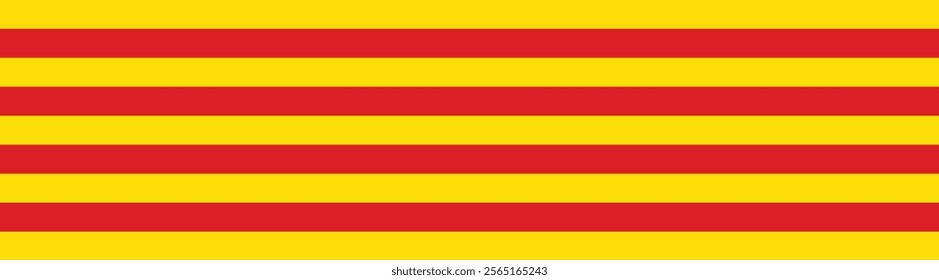 Catalonia flag long banner digital vector illustration