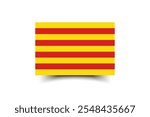 Catalonia flag official colors and proportion digital vector illustration