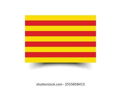 Catalonia flag official colors and proportion digital vector illustration