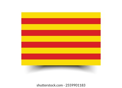 Catalonia flag official colors and proportion digital vector illustration
