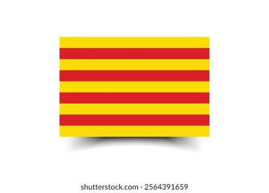 Catalonia flag official colors and proportion digital vector illustration