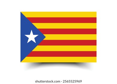 Catalonia flag official colors and proportion digital vector illustration