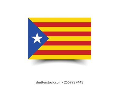 Catalonia flag official size and color standards vector illustration