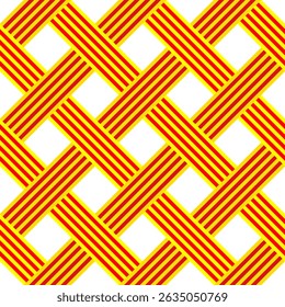 catalonia flag pattern intertwined. geometric background for decoration. vector illustration