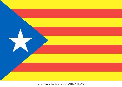 Catalonia flag. Vector illustration