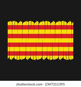 Catalonia Flag Vector with transparent background