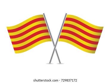 Catalonia flags.Vector illustration.