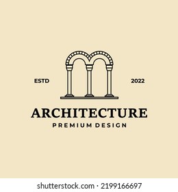 Catalonia gate logo vintage vector symbol illustration design