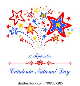 Catalonia National Day. 11 September. Vector Illustration