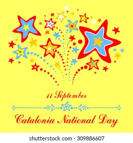 Catalonia National Day. 11 September. Vector Illustration