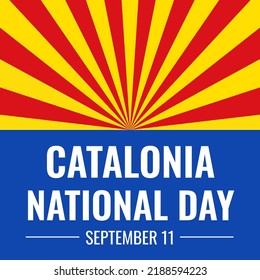 Catalonia National Day banner. Holiday on September 11. Vector template for typography poster, flyer, greeting card, etc.