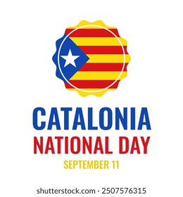 Catalonia National Day typography poster. Spanish holiday on September 11. Vector template for banner, flyer, greeting card, shirt design, etc