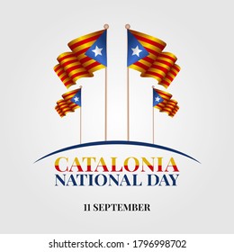 Catalonia National Day Vector Illustration