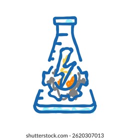 catalyst chemical reactions doodle icon sketch vector. catalyst chemical reactions sign. isolated symbol illustration
