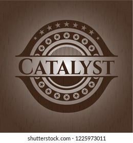 Catalyst retro wooden emblem