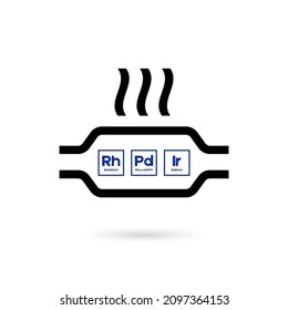 Catalytic converter and chemical element system icon 