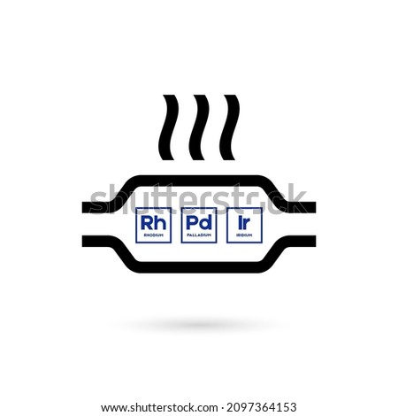Catalytic converter and chemical element system icon 