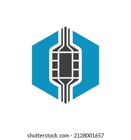 catalytic converter icon, vector art.