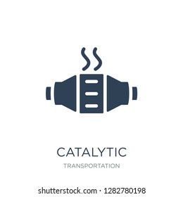 catalytic converter icon vector on white background, catalytic converter trendy filled icons from Transportation collection, catalytic converter vector illustration