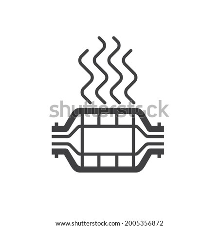 catalytic converter illustration, vector art.