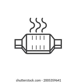 catalytic converter system, catalytic converter icon.