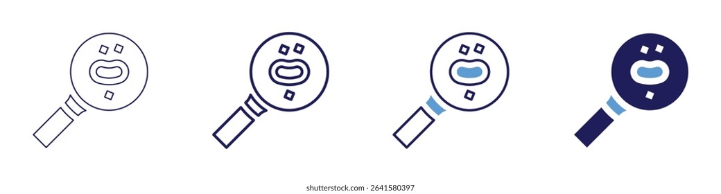 Catalytic reaction icon in 4 different styles. Thin Line, Line, Bold Line, Duotone. Duotone style. Editable stroke.