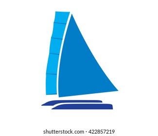 Catamaran Boat Stock Vector (royalty Free) 422857219 