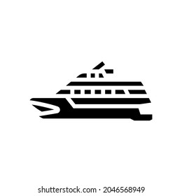 catamaran boat glyph icon vector. catamaran boat sign. isolated contour symbol black illustration svg